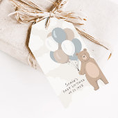 We kunnen nauwelijks wachten | Neutrale Blue Boy's Cadeaulabel
