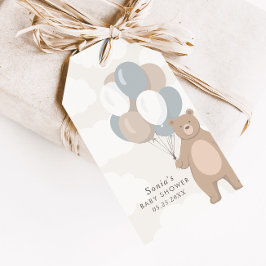 We kunnen nauwelijks wachten | Neutrale Blue Boy's Cadeaulabel