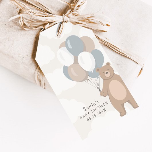 We kunnen nauwelijks wachten | Neutrale Blue Boy's Cadeaulabel