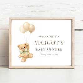 We Kunnen nauwelijks Wachten Neutrale Welkom Baby Poster