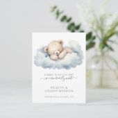 We kunnen nauwelijks wachten op Baby Beer wolken Aankondigingskaart (Staand voorkant)