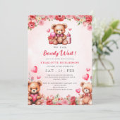 We kunnen nauwelijks wachten op Baby shower bloeme Kaart (Staand voorkant)