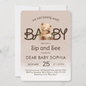 We kunnen nauwelijks wachten op Baby shower Sip an Kaart (Voorkant)