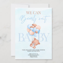 We kunnen nauwelijks wachten op Baby shower Uitnod