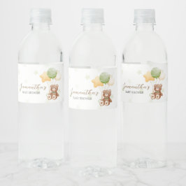 We kunnen nauwelijks wachten op ballon Baby shower Waterfles Etiket