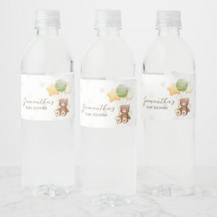 We kunnen nauwelijks wachten op ballon Baby shower Waterfles Etiket