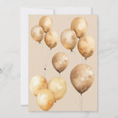 We kunnen nauwelijks wachten op ballonnen Baby sho Kaart (Achterkant)