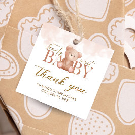 We kunnen nauwelijks wachten op Beer Baby shower S Bedankjes Labels