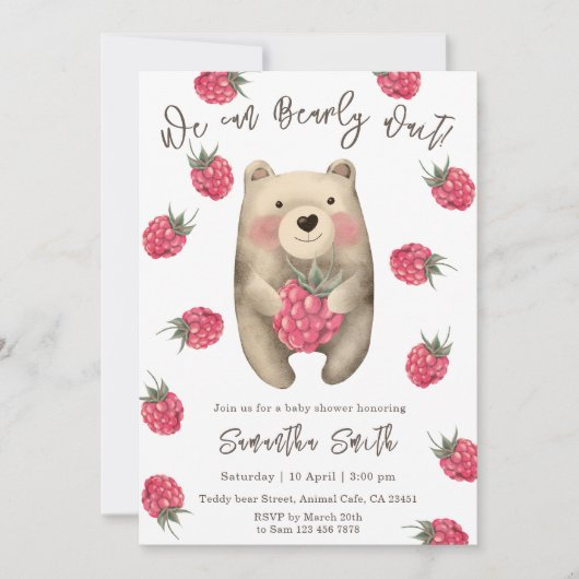 We kunnen nauwelijks wachten op Beer en bessen Bab Kaart (Voorkant)