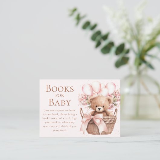 We kunnen nauwelijks wachten op Beer in Basket Boo Informatiekaartje (Staand voorkant)