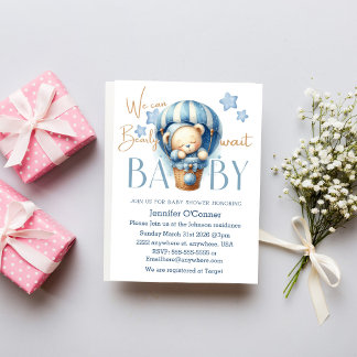 We kunnen nauwelijks wachten op Blue Baby Shower-u Kaart