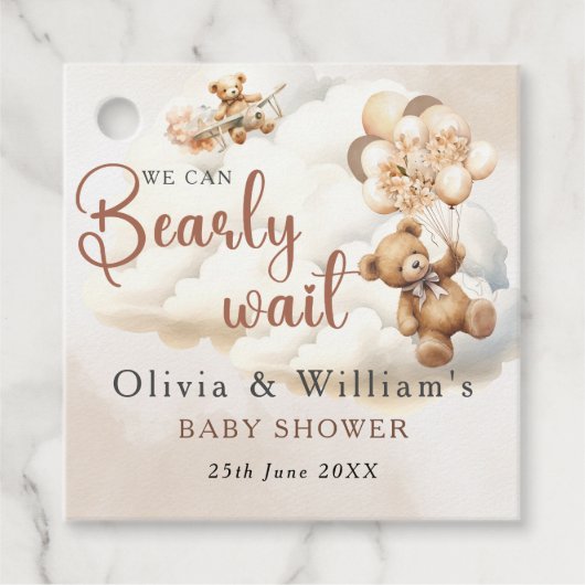 We kunnen nauwelijks wachten op Boho genderneutraa Bedankjes Labels (Voorkant)