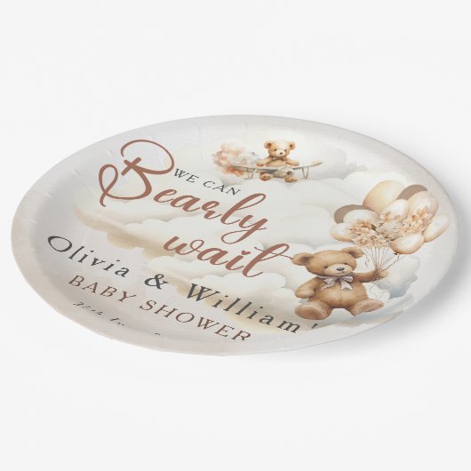 We kunnen nauwelijks wachten op Boho genderneutraa Papieren Bordje (Gekanteld)