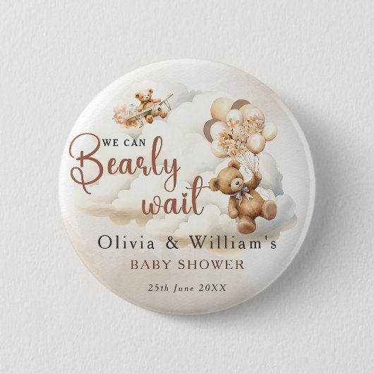 We kunnen nauwelijks wachten op Boho genderneutraa Ronde Button 5,7 Cm (Voorkant)