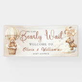 We kunnen nauwelijks wachten op Boho genderneutraa Spandoek (Horizontaal)