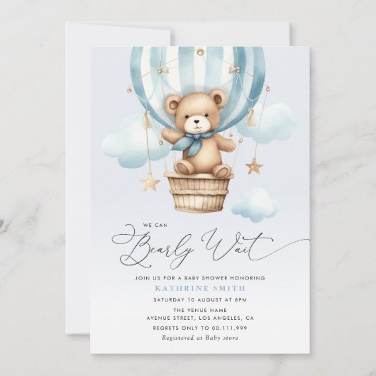 We kunnen nauwelijks wachten op de Baby Kaart (Voorkant)