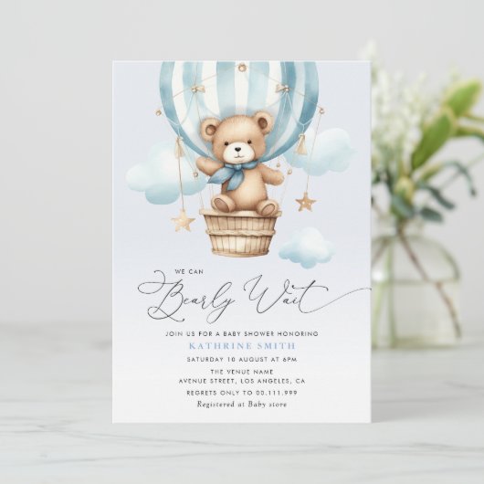 We kunnen nauwelijks wachten op de Baby Kaart (Staand voorkant)