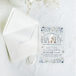 We kunnen nauwelijks wachten op de winter Beer Bab Acryl Uitnodigingen