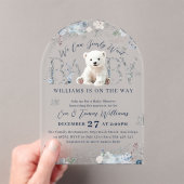 We kunnen nauwelijks wachten op de winter Beer Bab Acryl Uitnodigingen (Insitu (Draagbaar))