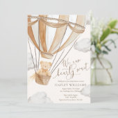 We kunnen nauwelijks wachten op een Baby shower Kaart (Staand voorkant)