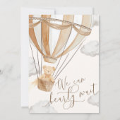 We kunnen nauwelijks wachten op een Baby shower Kaart (Achterkant)