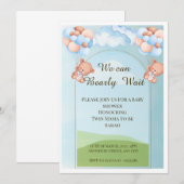 We kunnen nauwelijks wachten op een Baby shower ui Kaart (Voorkant / Achterkant)