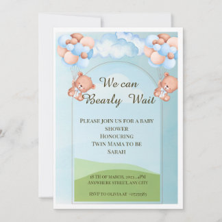 We kunnen nauwelijks wachten op een Baby shower ui Kaart