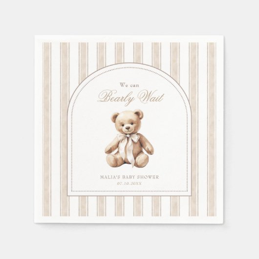 We kunnen nauwelijks wachten op een elegant Baby s Servet (Voorkant)