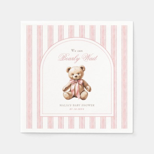 We kunnen nauwelijks wachten op een elegant Baby s Servet (Voorkant)