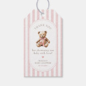 We kunnen nauwelijks wachten op elegante Baby show Cadeaulabel (Voorkant)