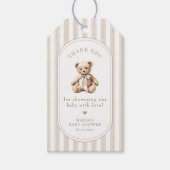 We kunnen nauwelijks wachten op elegante Baby show Cadeaulabel (Voorkant)