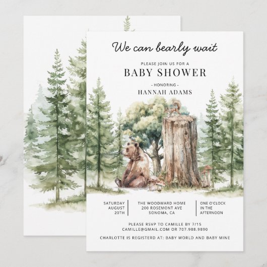 We kunnen nauwelijks wachten op Forest Beer Forest Kaart (Voorkant / Achterkant)