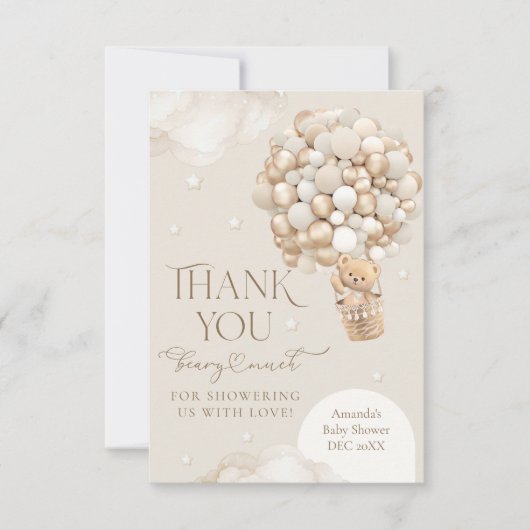 We kunnen nauwelijks wachten op genderneutraal Bab Bedankkaart (Voorkant)