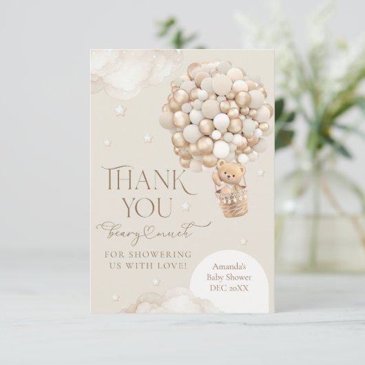 We kunnen nauwelijks wachten op genderneutraal Bab Bedankkaart (Staand voorkant)