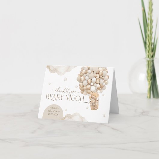 We kunnen nauwelijks wachten op genderneutraal Bab Bedankkaart (Voorkant)