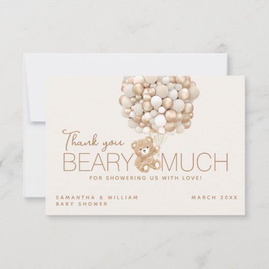 We kunnen nauwelijks wachten op genderneutraal Bab Bedankkaart (Voorkant)