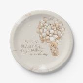 We kunnen nauwelijks wachten op genderneutraal Bab Papieren Bordje (Voorkant)