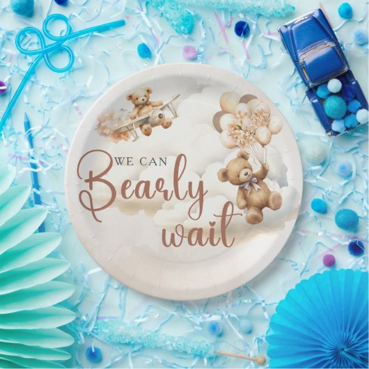We kunnen nauwelijks wachten op genderneutraal Bab Papieren Bordje (Feest)