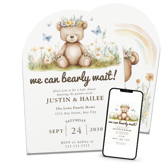 We kunnen nauwelijks wachten op Girly Wildflower B Kaart