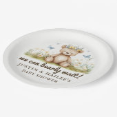 We kunnen nauwelijks wachten op Girly Wildflower B Papieren Bordje (Gekanteld)