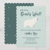 We kunnen nauwelijks wachten op het Baby shower | Kaart (Voorkant / Achterkant)