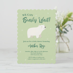 We kunnen nauwelijks wachten op het Baby shower    Kaart