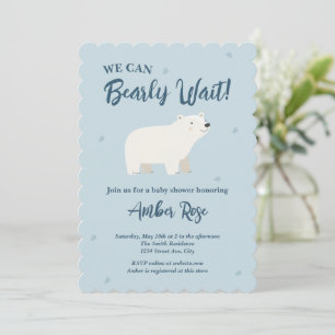 We kunnen nauwelijks wachten op het Baby shower    Kaart