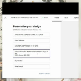 We kunnen nauwelijks wachten op het Baby shower va Kaart