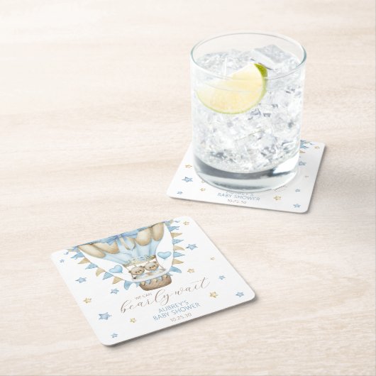 We kunnen nauwelijks wachten op het Baby shower va Kartonnen Onderzetters (Insitu)