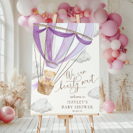 We kunnen nauwelijks wachten op het Baby shower va Poster