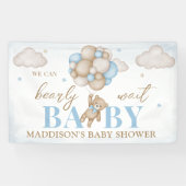 We kunnen nauwelijks wachten op het Baby showers v Spandoek (Horizontaal)