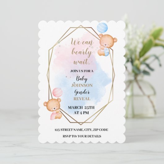 We kunnen nauwelijks wachten op het beer thema gen kaart (Staand voorkant)