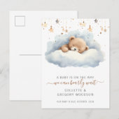 We kunnen nauwelijks wachten op het slapen Baby Be Aankondigingskaart (Voorkant / Achterkant)