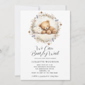 We kunnen nauwelijks wachten op het slapen Teddy B Kaart (Voorkant)